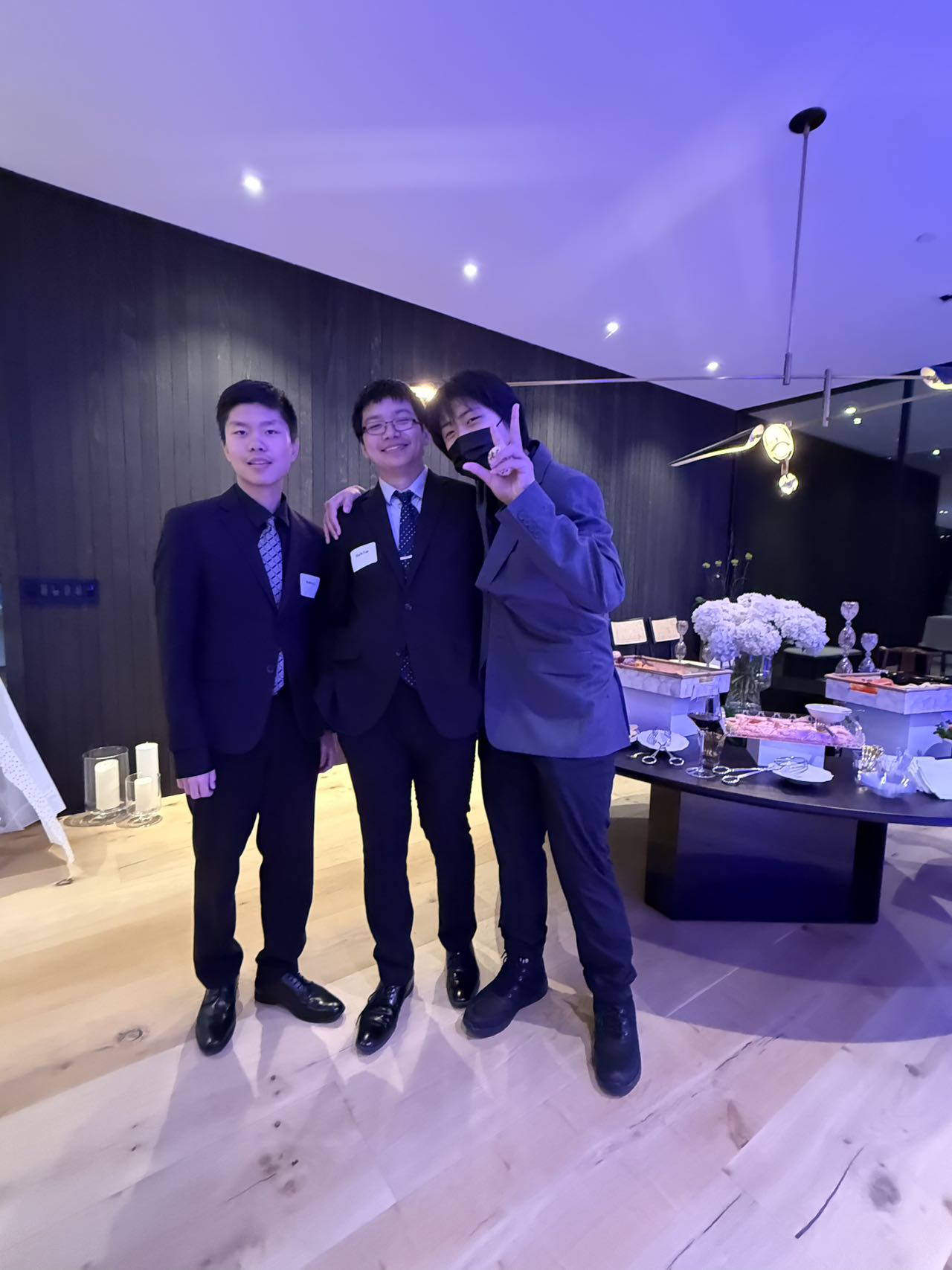 With friends at the fundraiser