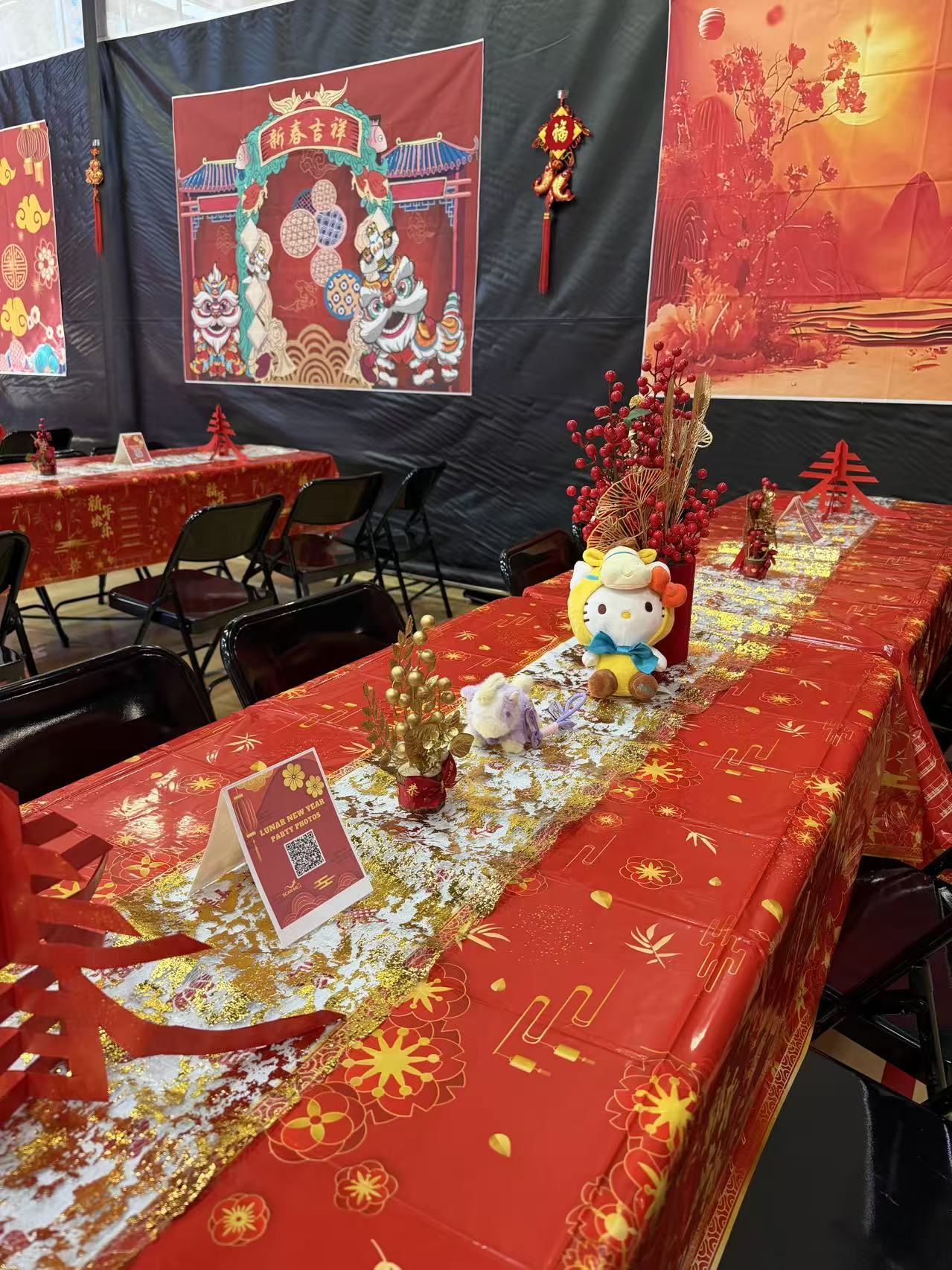 Room set for the party