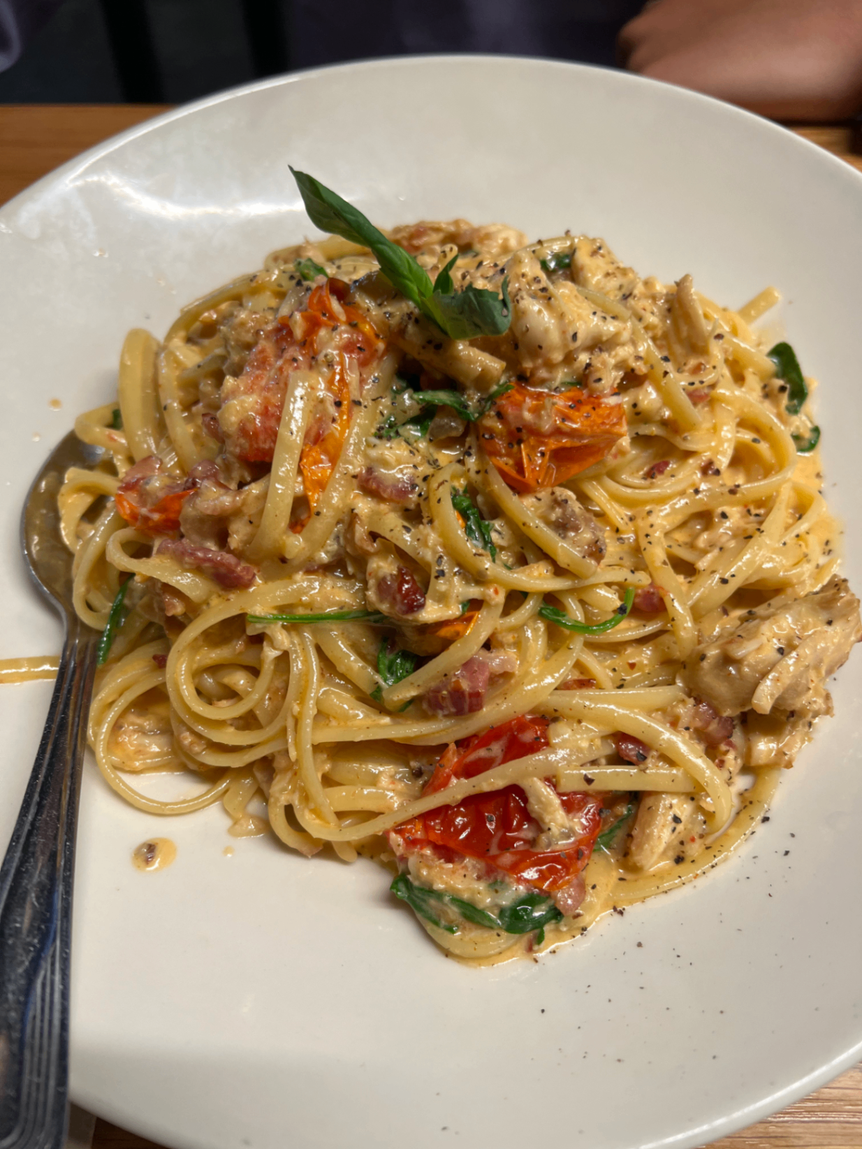 Pistachio spaghetti
